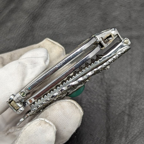 アンティーク 携帯用折りたたみ式眼鏡 マルカサイト装飾 ロニエット